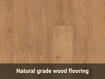 Natural grade wood flooring