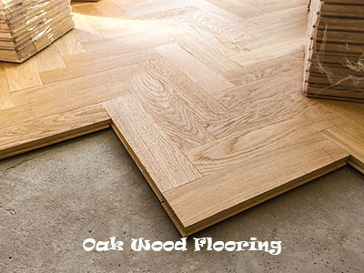 Oak wood flooring