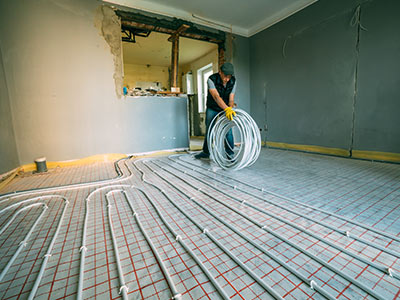 Professional installation of underfloor heating