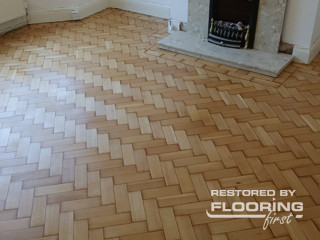 Parquet restoration project in Thamesmead