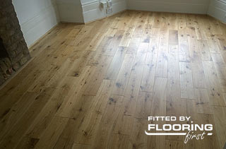 Solid wood floor installation