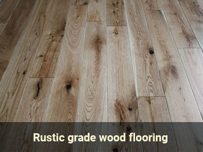 Rustic grade wood flooring