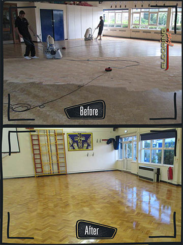 School floor sanding