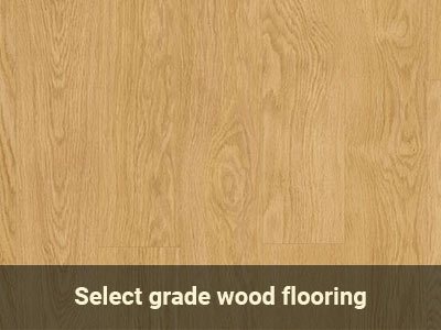 Select grade wood flooring