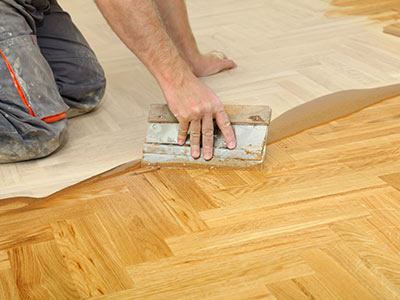 Trowel filling - repairing wood floor cracks