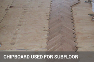 Chipboard used for subfloor