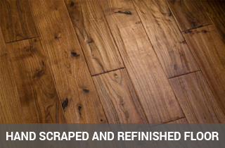 Hand scraped flooring