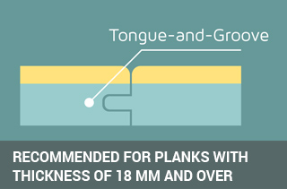 Tongue and groove system used for hardwood flooring