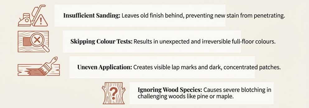 Common wood floor staining mistakes
