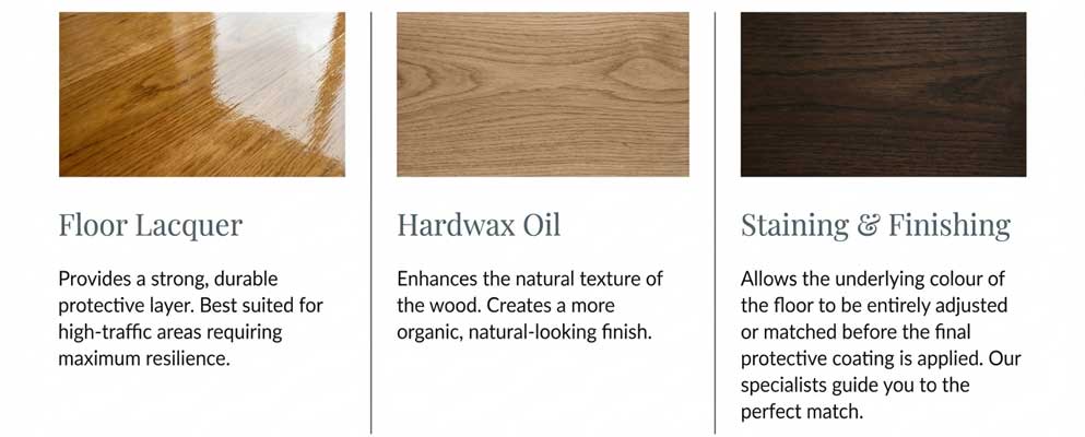 choosing the right finish after wood floor sanding oil lacquer or stain