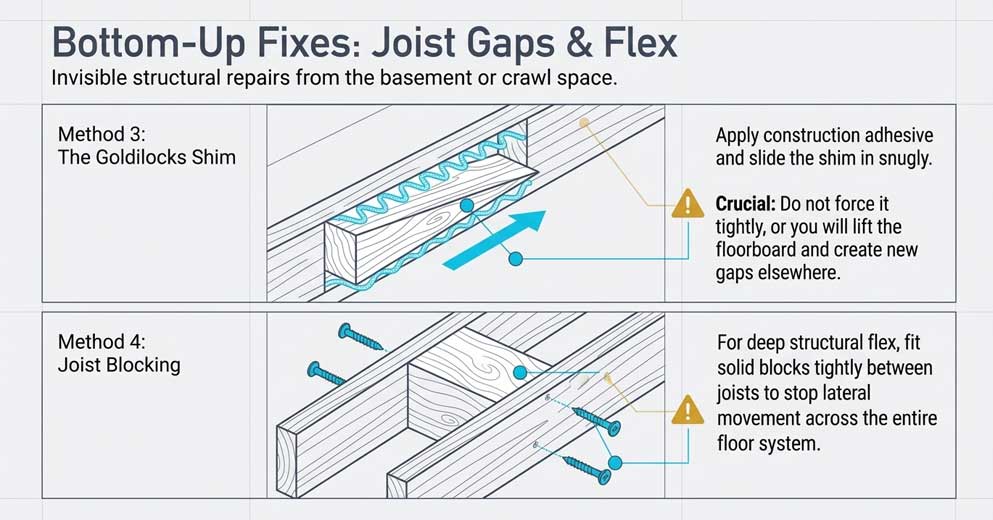 Bottom-up fixes - Joist gaps and flex