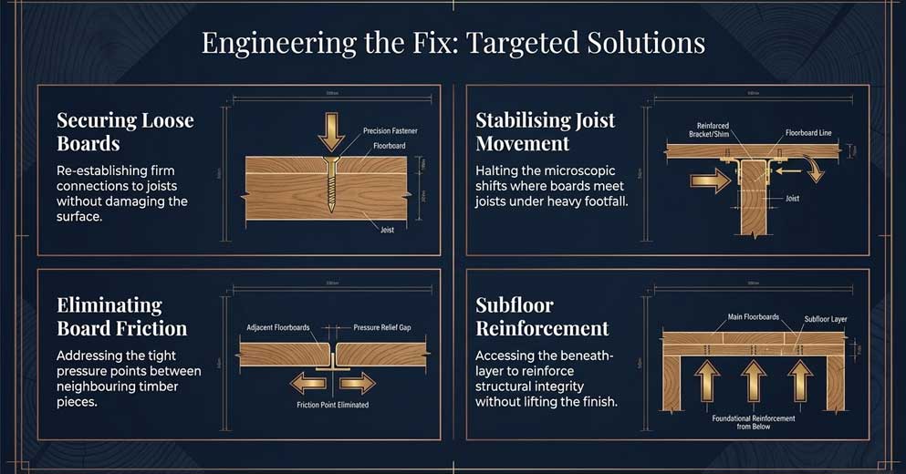 How we fix squeaky floors
