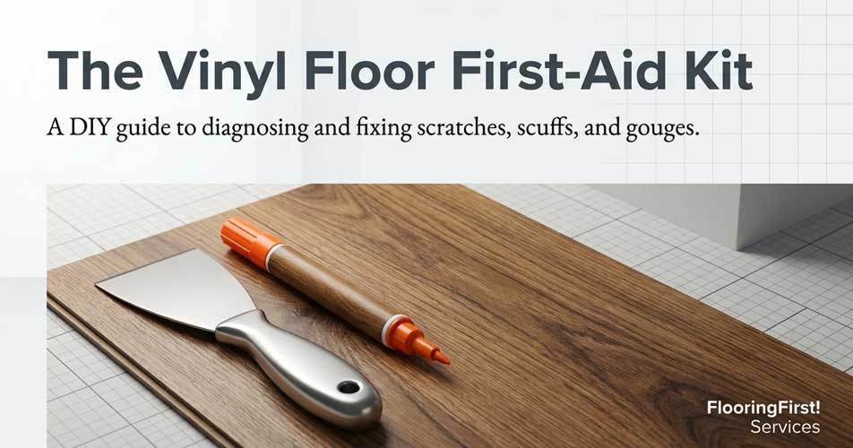 types of vinyl flooring damage scratches scuffs dents on LVP surface
