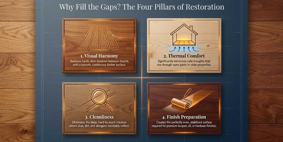 benefits of resin gap filling for wooden floors small gaps and smoother finish