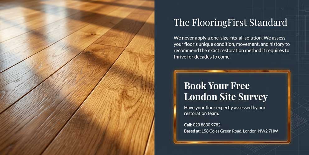 FlooringFirst resin gap filling service for wooden floors in London