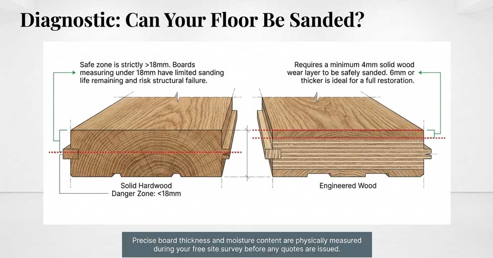 hardwood floor sanding service in London restoring solid wood flooring