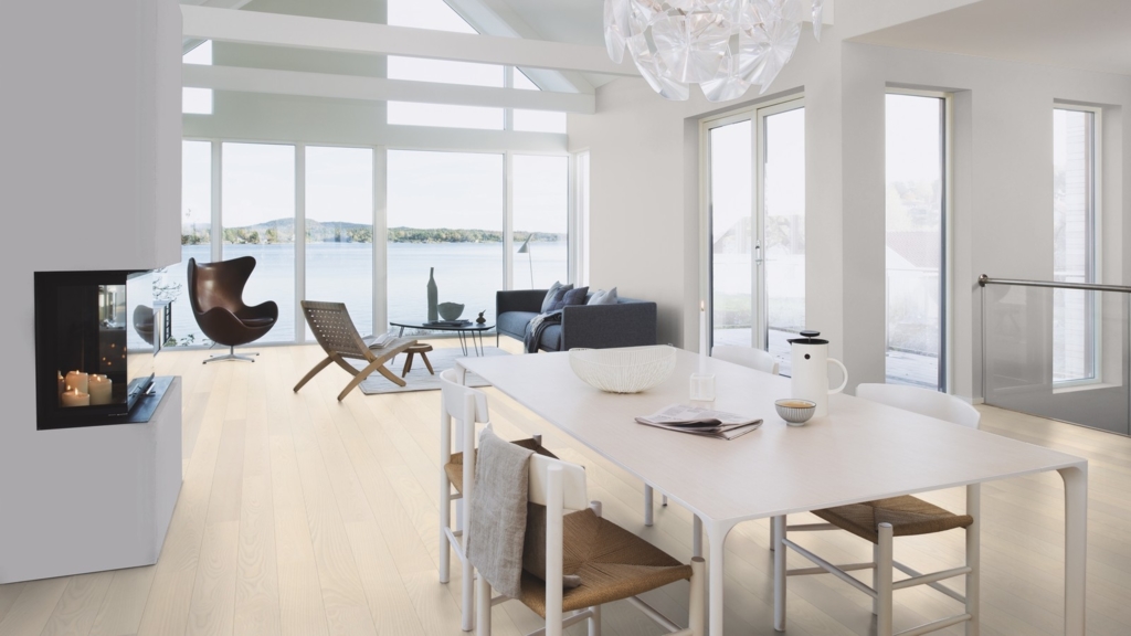 Boen White Ash Plank 138 Wood Flooring, Brushed, Live Pure, 14x138x2200 mm