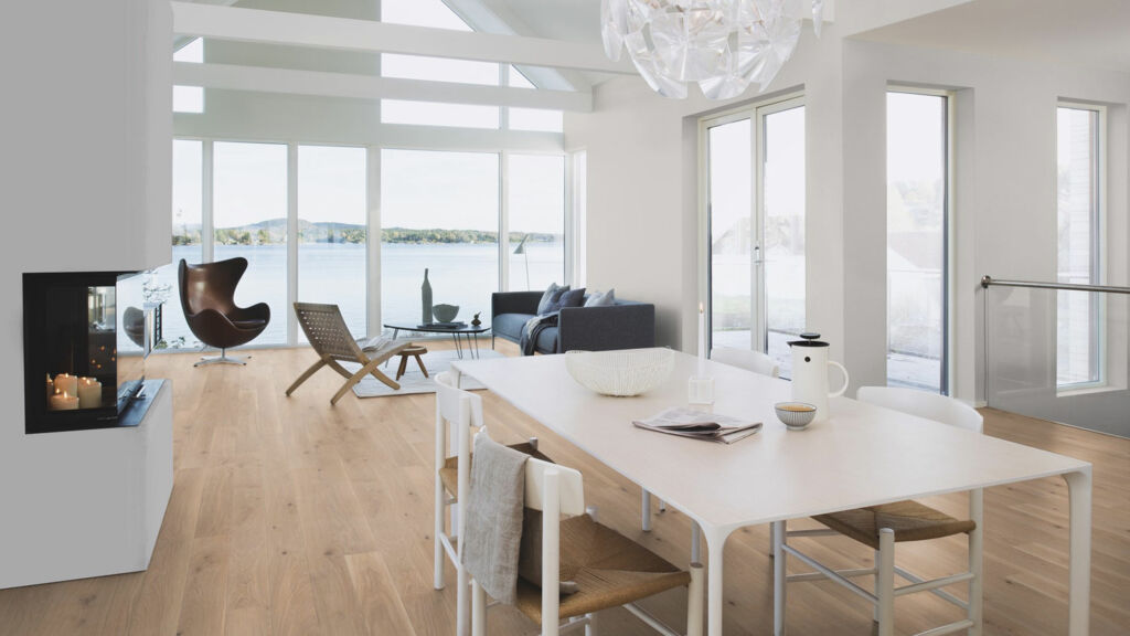 Boen Animoso Oak Engineered Flooring, White, Oiled, 138x3.5x14mm