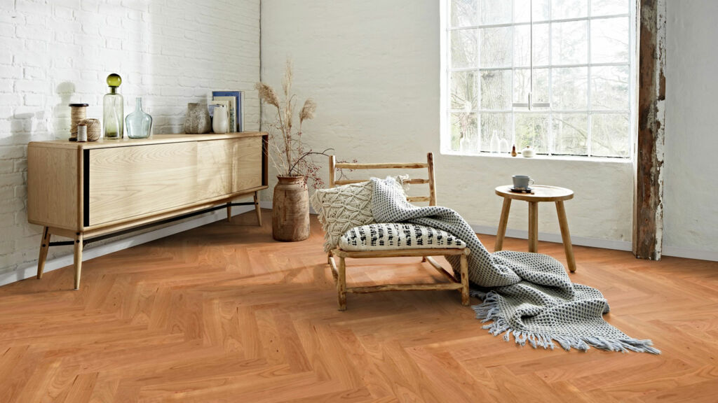 Boen Prestige American Cherry Parquet Flooring, Natural, Oiled, 70x10x470mm