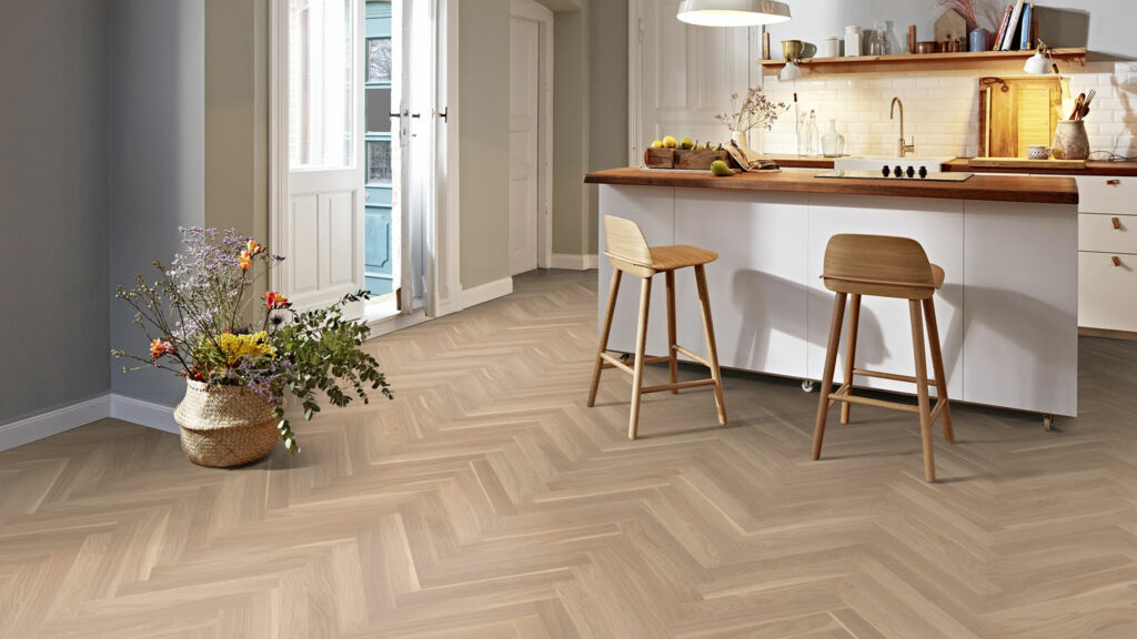 Boen Prestige White Oak Baltic Engineered 2 Layer Parquet Flooring, Matt Lacquered, 70x10x470mm