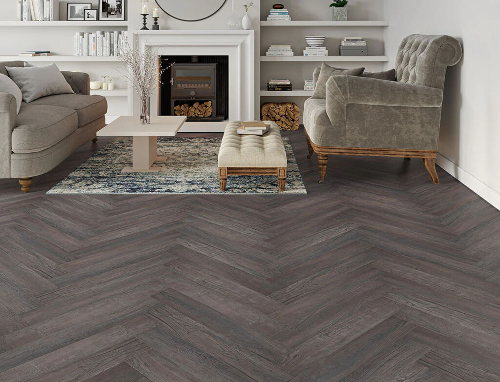 Viborg Oak Laminate Flooring, Herringbone, 100x8x600mm