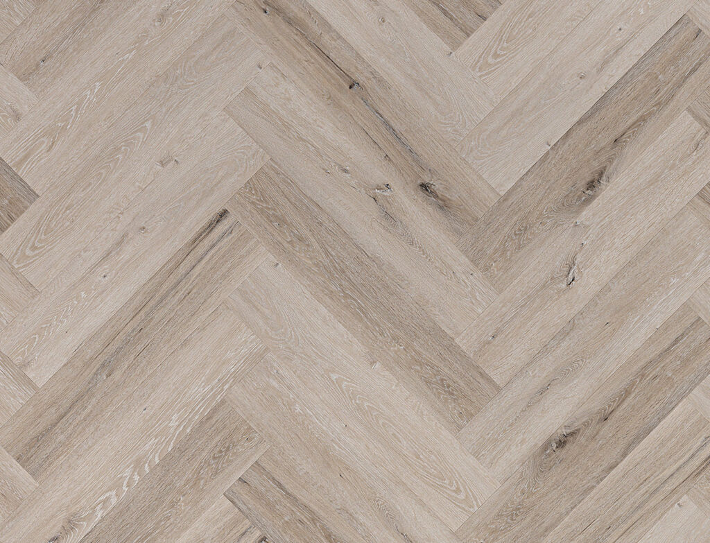 Hakula Oak SPC Vinyl Flooring, Herringbone, 128x5x615mm