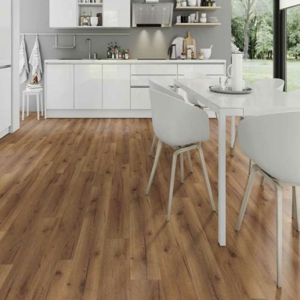 Evergreen Smoked Oak Laminate Plank Flooring, 196x12x1215mm Thumb