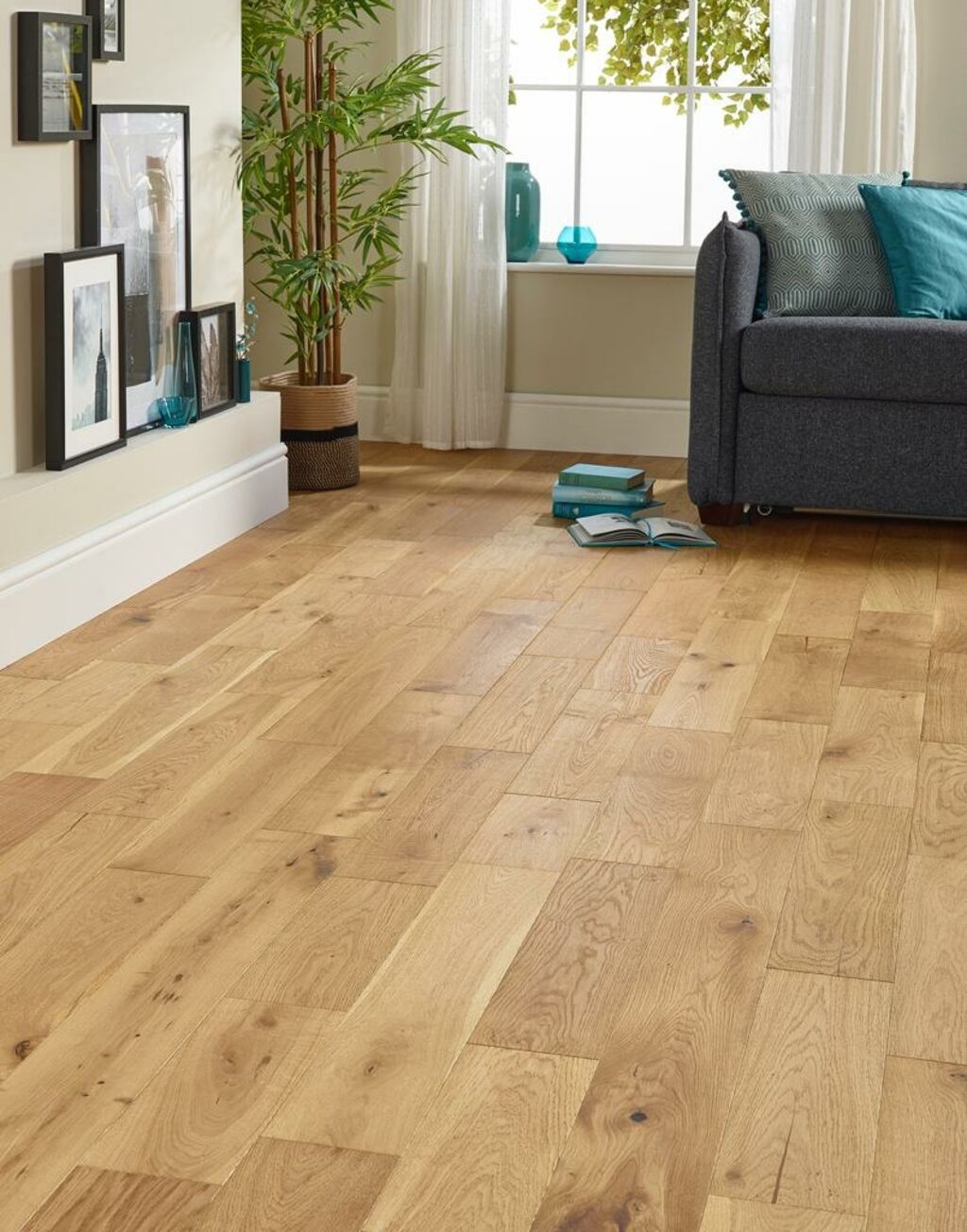 Blanko Budget Casares, Engineered Oak Flooring, Natural Brushed & Oiled, RLx150x18mm Thumb