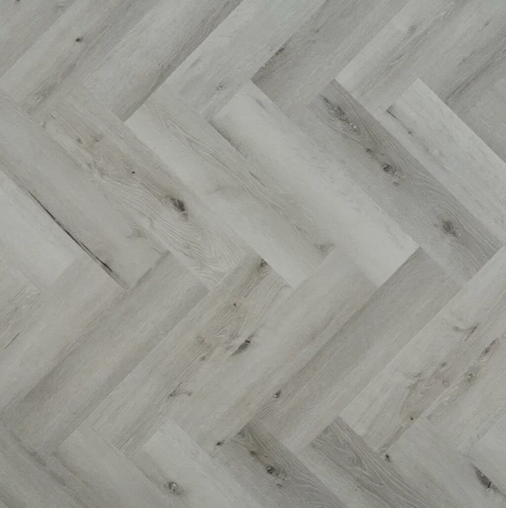Ibrido Icona Herringbone Boston Grey, Rigid Core, Luxury Vinyl Flooring, 135x6.5x540mm