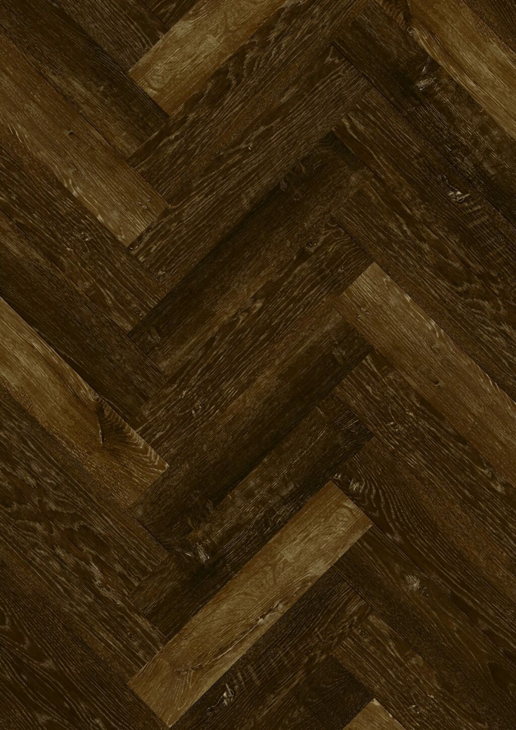 Ibrido Icona Herringbone Fumed Driftwood, Rigid Core, Luxury Vinyl Flooring, 128x6.5x600mm