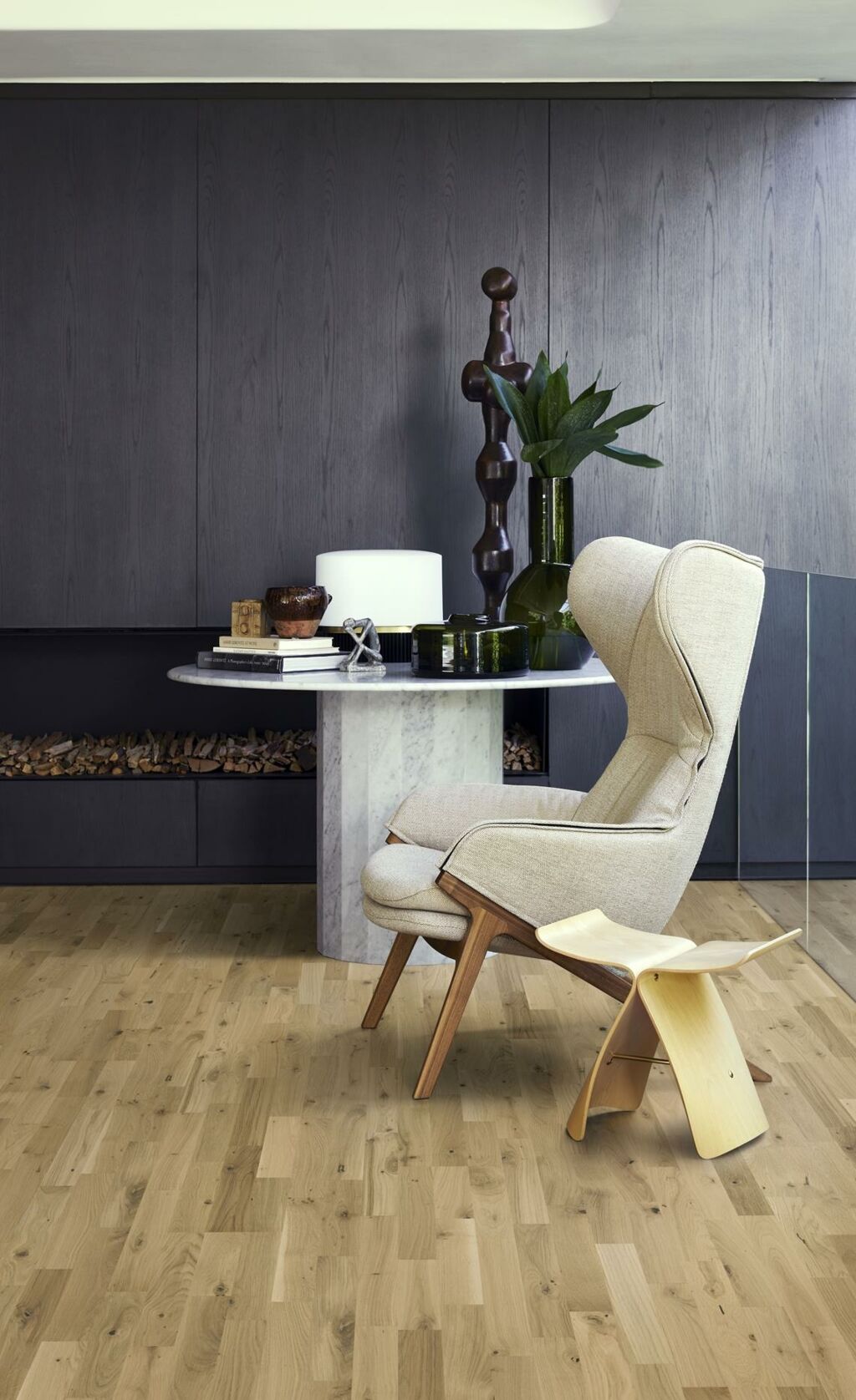 Kahrs Beyond Retro Oak Urban Brown Strip Engineered Flooring, Brushed & Ultra Matt Lacquered, 200x15x2423mm