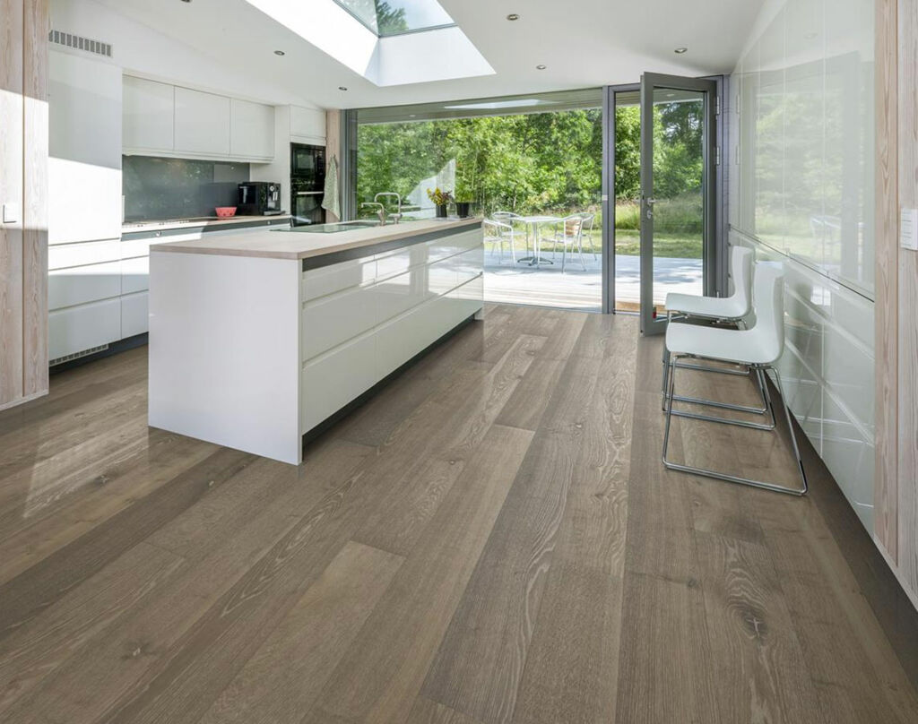 Kahrs Classic Nouveau Oak Nouveau Greige Engineered Flooring, Brushed & Matt Lacquered, 187x15x2266mm
