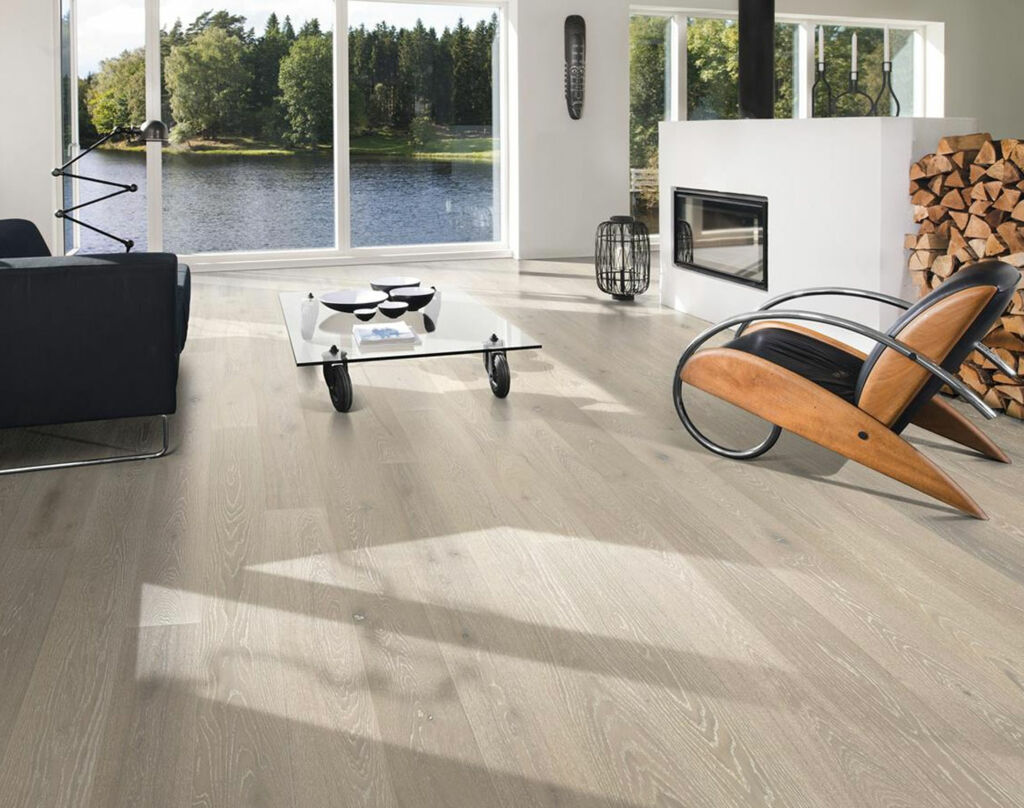 Kahrs Classic Nouveau Oak Nouveau Snow Engineered Flooring, Brushed & Matt Lacquered, 187x15x2266mm