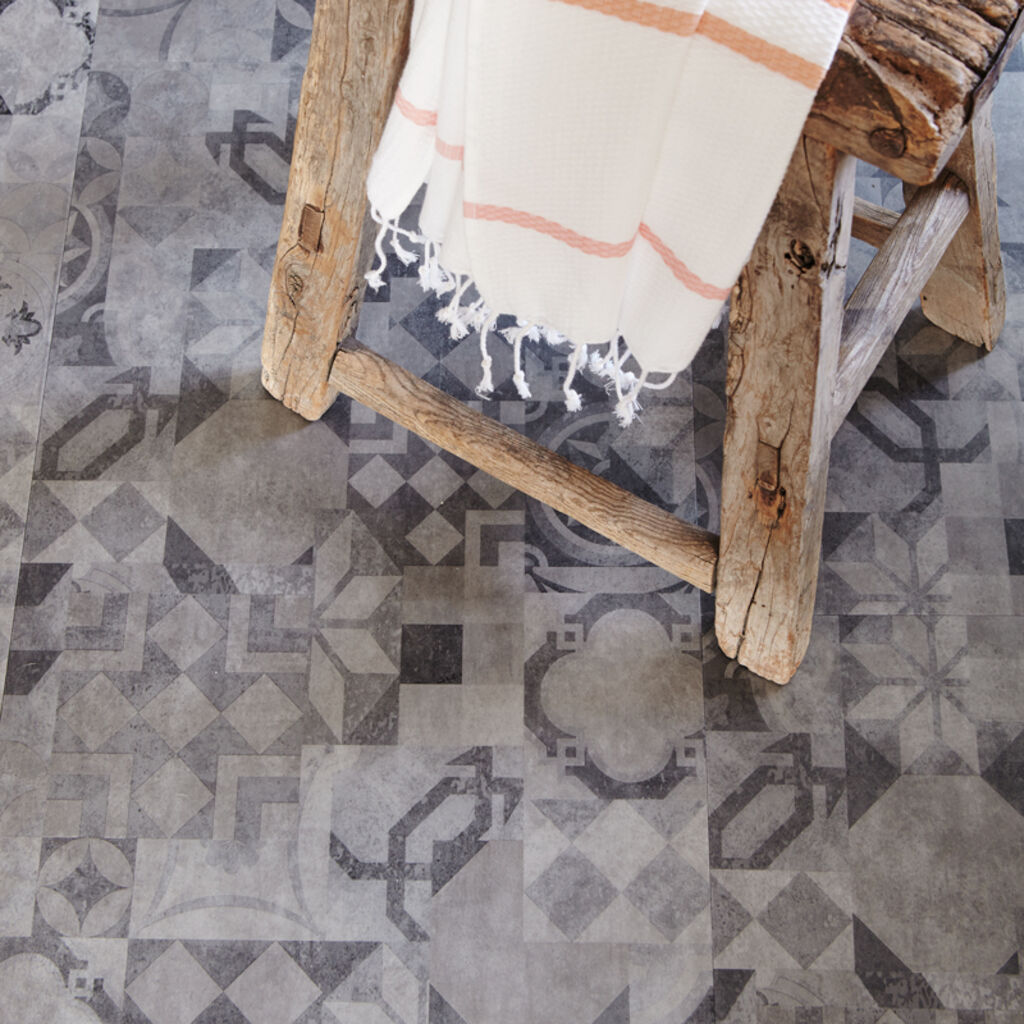 Lifestyle Colosseum 5G Clic Cubist Dark Tiles Luxury Vinyl Flooring, 450x5x908mm