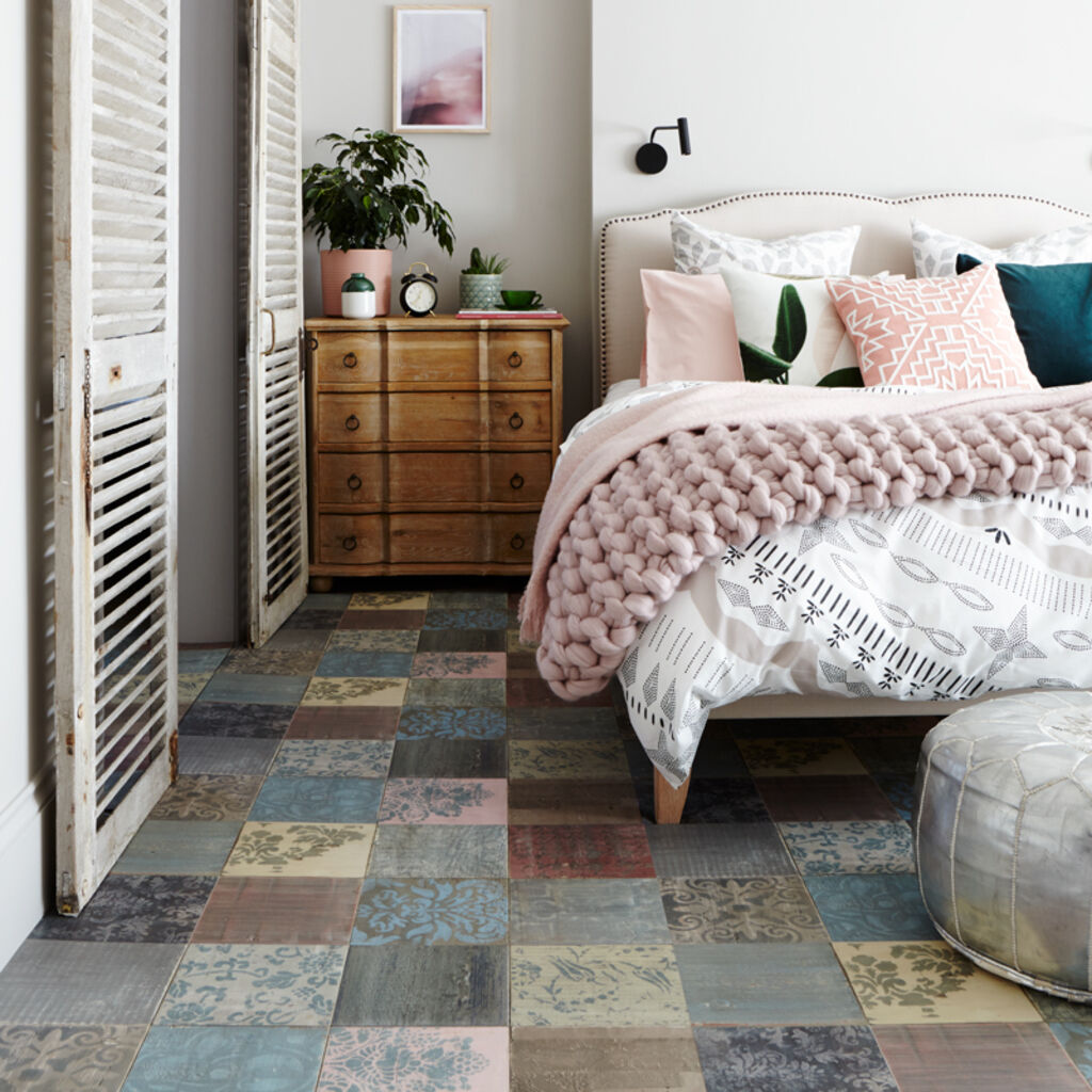 Lifestyle Colosseum Dryback Block Art Tiles Luxury Vinyl Flooring, 457x2.5x914mm