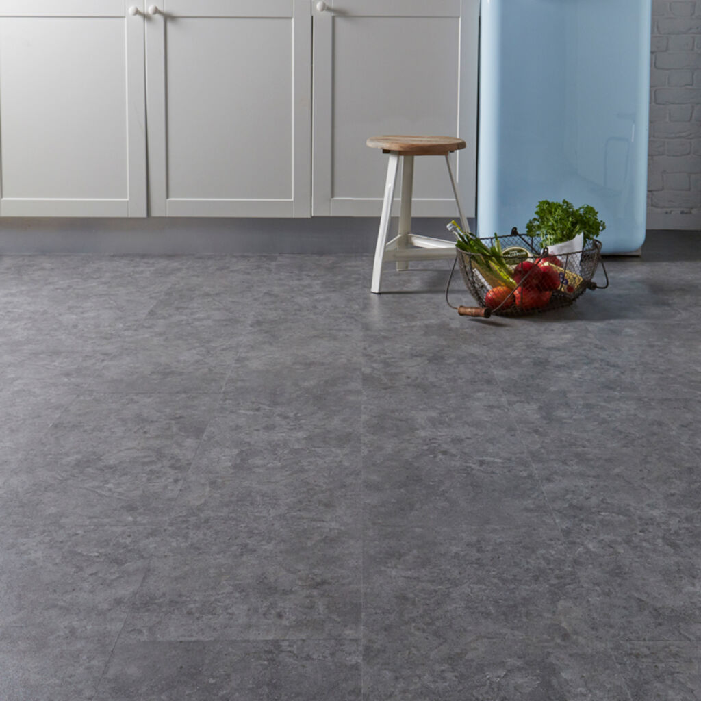 Lifestyle Colosseum Dryback Warm Concrete Tiles Luxury Vinyl Flooring, 304x2.5x609mm