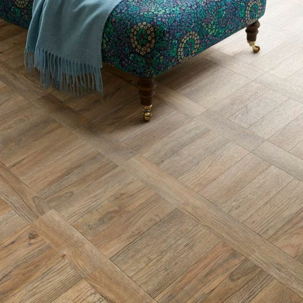 Polyflor Camaro Cambridge Parquet Wood Plank Versatile Vinyl Flooring, 76.2x228.6mm Thumb