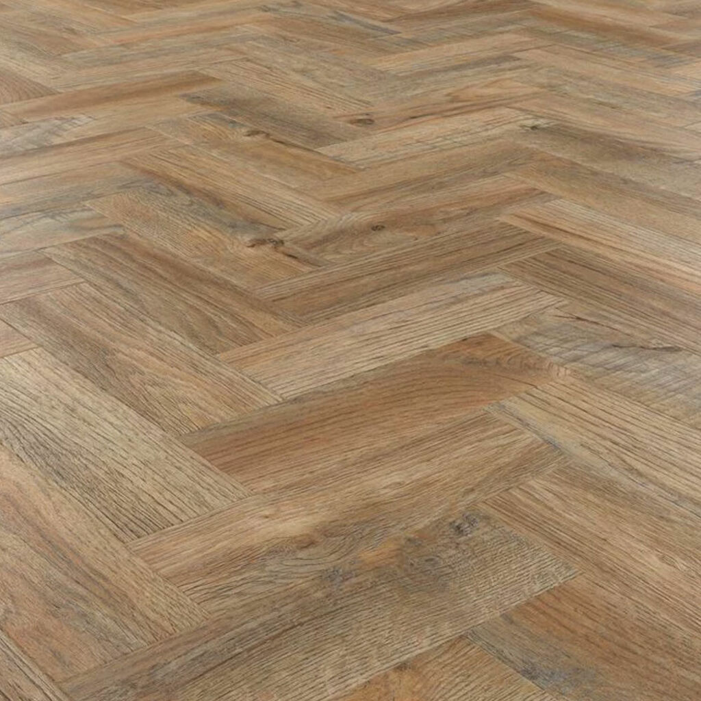 Polyflor Camaro Cambridge Parquet Wood Plank Versatile Vinyl Flooring, 76.2x228.6mm Thumb