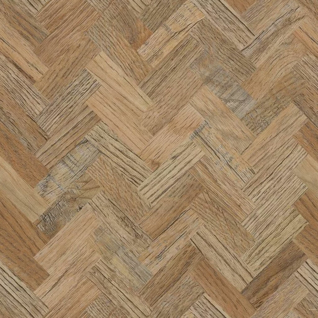 Polyflor Camaro Cambridge Parquet Wood Plank Versatile Vinyl Flooring, 76.2x228.6mm Thumb