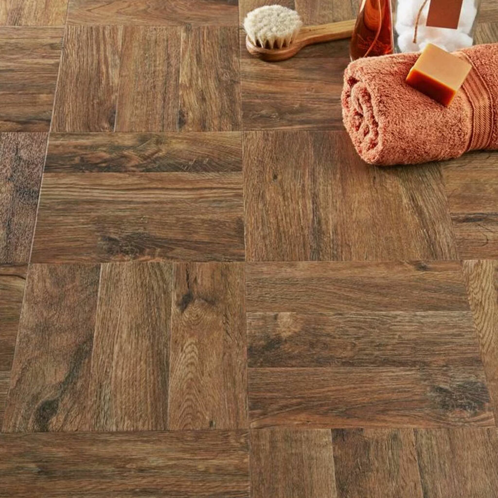 Polyflor Camaro Georgian Parquet Wood Plank Versatile Vinyl Flooring, 76.2x228.6mm Thumb