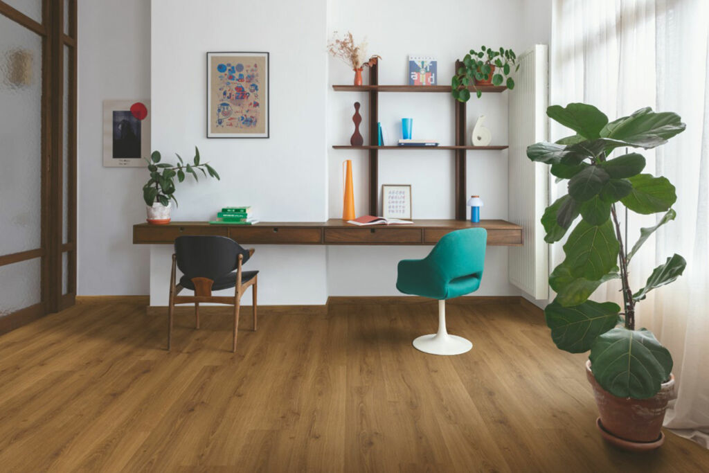 QuickStep Alpha Bloom, Botanic Caramel Oak Vinyl Flooring, 209x6x1494mm Thumb