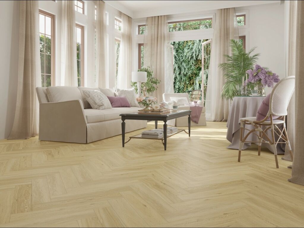 Tradition BML Classic Oak Herringbone SPC Vinyl Flooring, 126x6.5x630mm