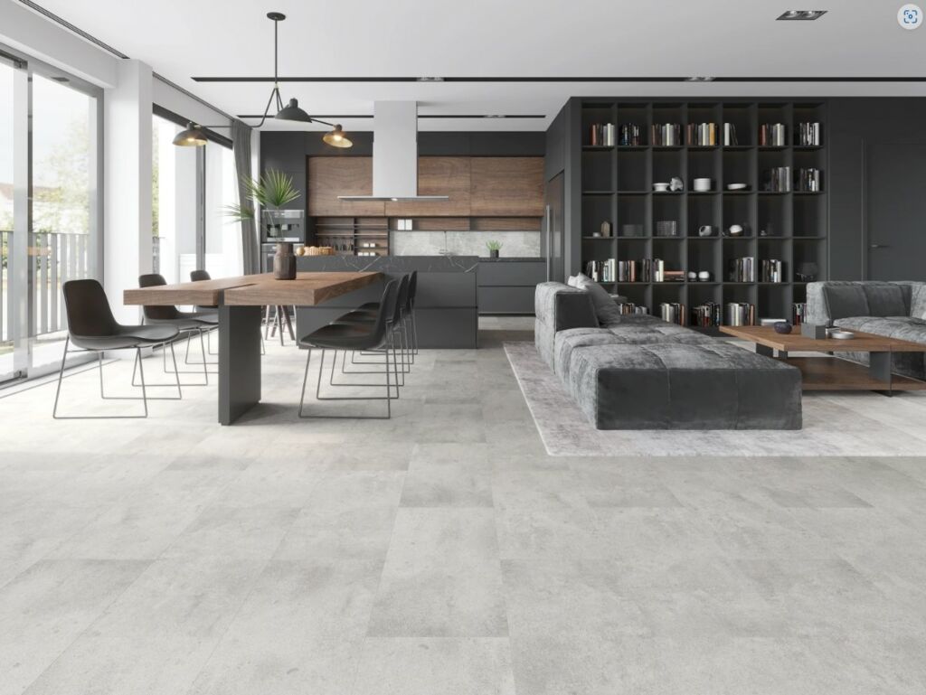 Tradition BML Marble White Tile Effect SPC Vinyl Flooring, 310x6.5x600mm