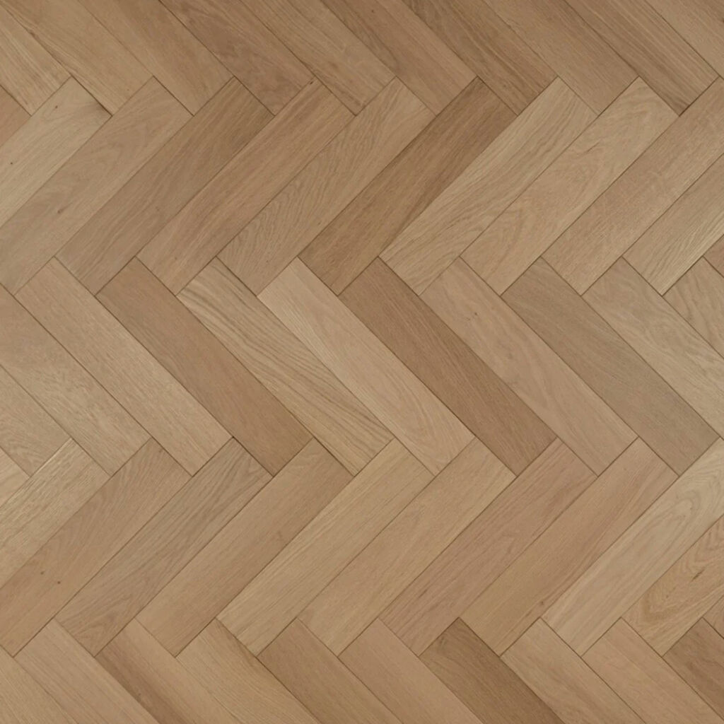 Tradition Engineered Oak Parquet Flooring, Herringbone, Prime, Invisible Oiled, 90x15x400mm