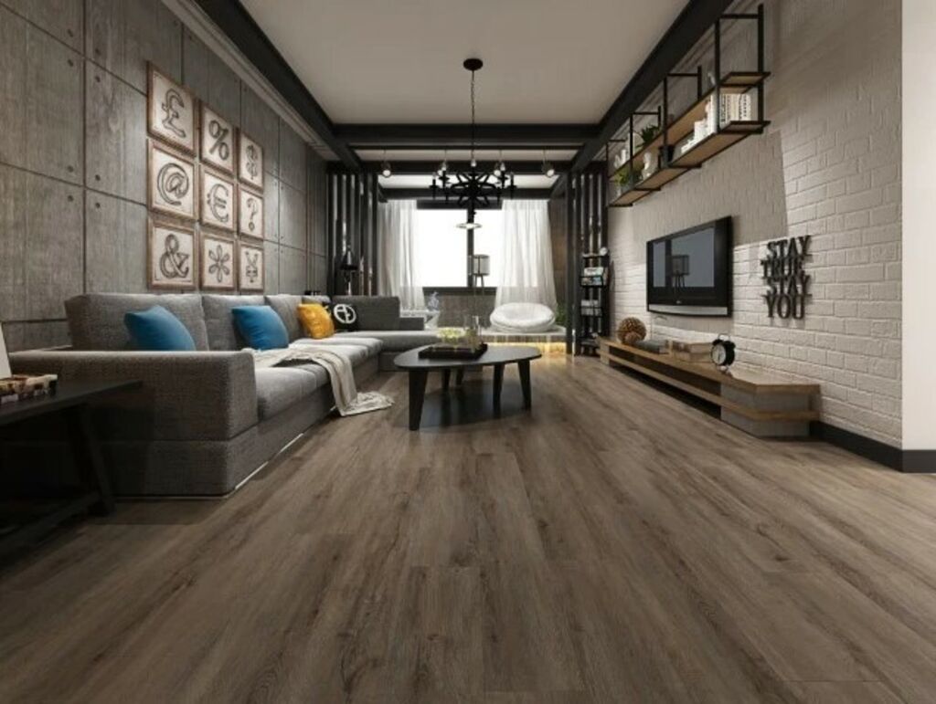 Tradition WPC Antique Smoked White Vinyl Flooring Planks (with 1mm built-in underlay), 178x6.5x1217mm