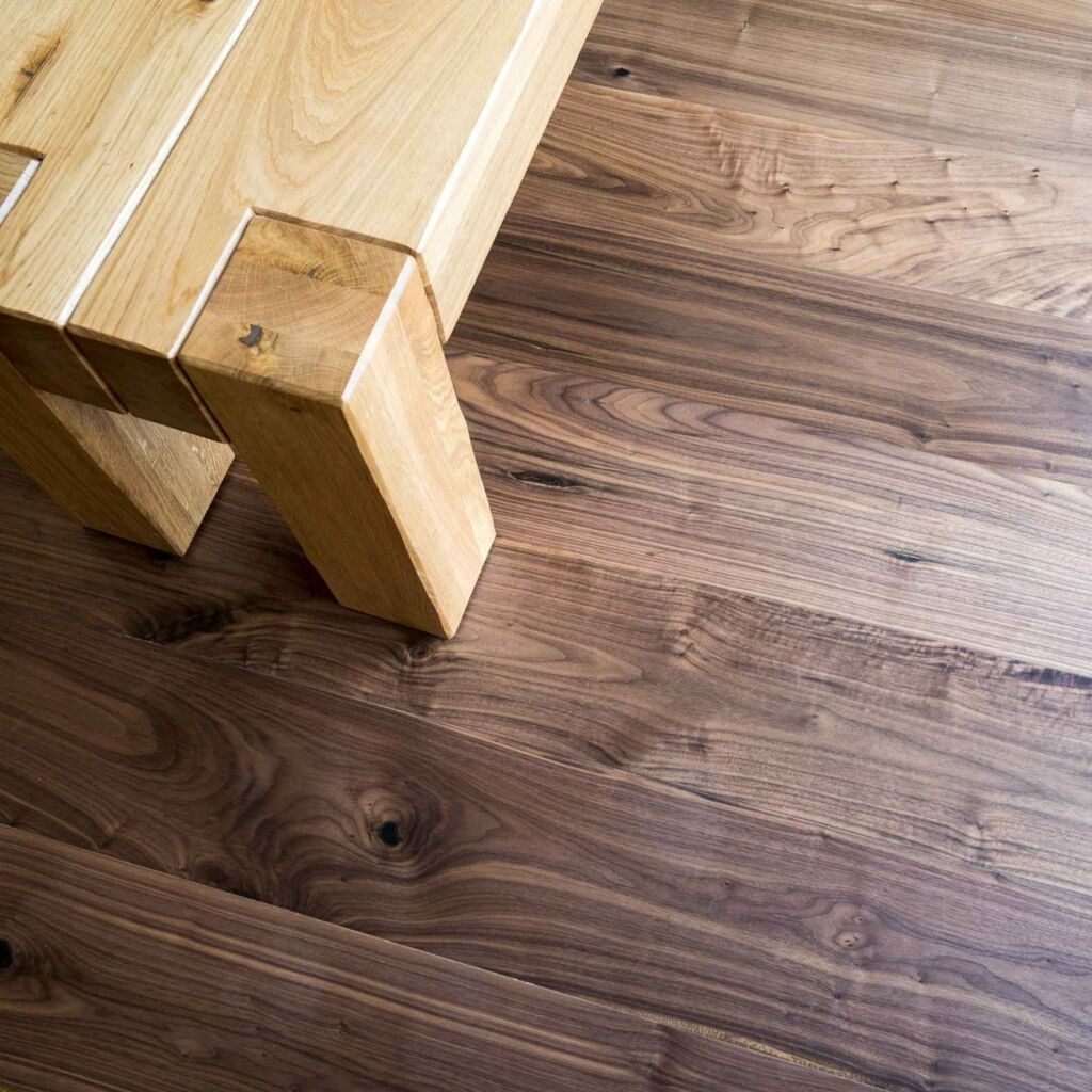 V4 Deco Plank, Black Walnut Engineered Flooring, Rustic, UV Oiled, 190x14x1900mm Thumb