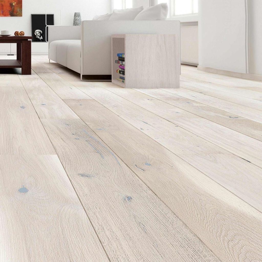 V4 Driftwood, Lichen White Oak Engineered Flooring, Rustic, Stained, Brushed & Matt Lacquered, 207x14x2200mm Thumb