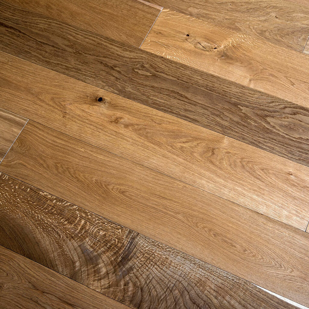 V4 Deco Plank, Smoked Oak Engineered Flooring, Rustic, Brushed & UV Oiled, 190x14x1900mm Thumb