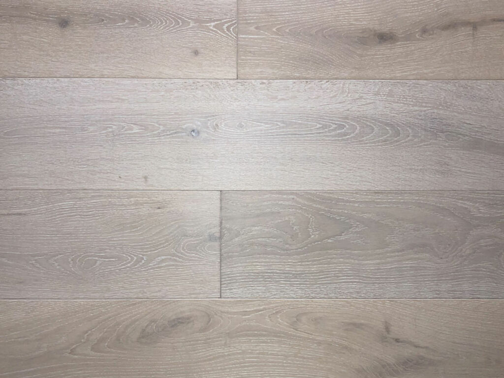 Xylo Polar White Stained Engineered Oak Flooring, Rustic, Brushed & UV Oiled, 14x3x240mm