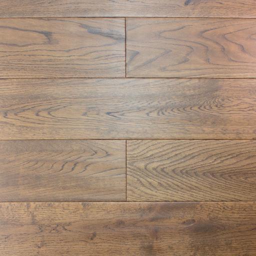Evergreen Newborough Mocha Oak Solid Flooring, Handscraped & UV Lacquered, 125x18xRLmm